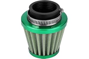 Qiilu Motorcycle Air Filter, 38mm Air Filter Intake Induction Kit for Off-road Motorcycle ATV Quad Dirt Pit Bike (Green)