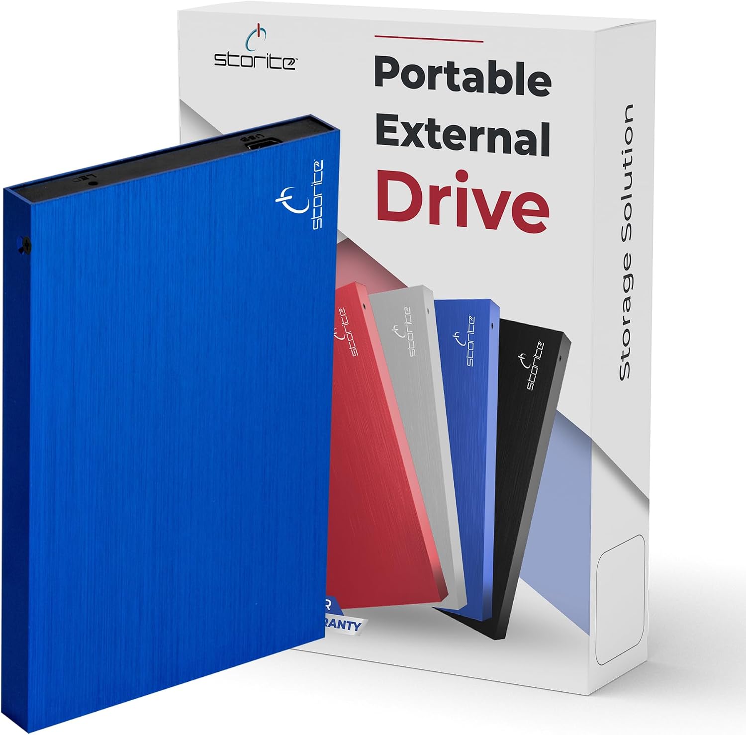 Storite Disco Duro Externo portátil de 2,5 Pulgadas USB 2.0 con expansión de Memoria de 1 TB Almacenamiento de Copia de Seguridad HDD, Disco Duro Compatible con Mac/portátil/Escritorio (Azul)