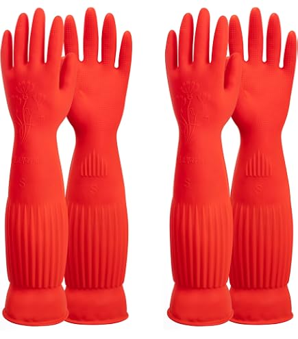 SOL Haushalts-Gummihandschuhe – Große Größe, Lange Ärmel, 4–48 Paare, Zum Spülen & Putzen