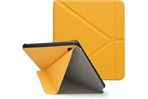 RSAQUAR Tenano Coque Origami pour Kobo Libra Colour (Modèle : N428) Et Tolino Vision Colour 2024 avec Fonction Auto Veille/Réveil - Jaune