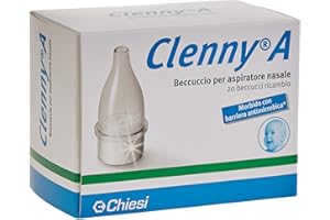 Clenny, Clenny A Beccuccio Per Aspiratore Nasale Morbido con Barriera Antimicrobica - Dispositivo Medico - 20 Ricambi Monouso