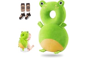 Bambebe Baby Kopfschutz Kissen Infant Sicherheit Pads Rückenprotektor Baby Sicherheit Baby Rucksack Kleinkinder Kopfstützen-Rückenschutzkissen(Frosch)