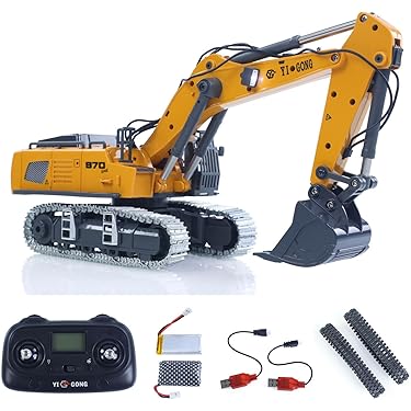 Escavatore Telecomando 1:20 - Camion Costruzione Giocattolo TAOKEY Giallo