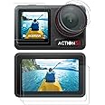 AMAZEAR Lens Screen Protector Comatible with DJI Osmo Action 5 Pro (2 Sets), Action5 Pro Accessories Tempered Glass Protector OLED Display, Ultra HD, 9H Hardness, Scratch Resistant, Bubble-Free