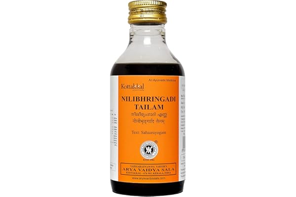 Kottakkal ayurveda Nilibhringadi Tailam - 200 ml, Enriched With Natural Ingredients, Helps to Improve Quality of Hair