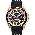 Bulova Men's Icon 3-Hand Calendar Watch with Black Polyurethane Strap, Precisionist, Luminous Markers, 300M WR