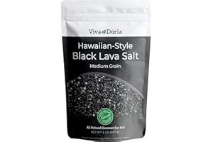 Viva Doria Hawaiian Black Lava Sea Salt, Medium Grain, 2 lb
