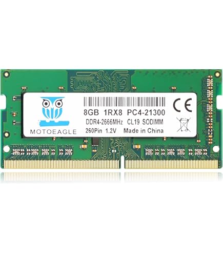 BRAINZAP 8GB DDR4 RAM SO-DIMM PC4-2666V-SA2-11 1Rx8 2666 MHz 1.2V