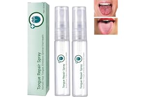 SHENGQIU 2pcs Tongue Repair Spray,Sore Tongue Relief,Breath Fresheners,Fissured Tongu/e Relief Spray,Tongu/e Moisturizing S/Pray,Instant Dry Mouth R/elief,Mou/th Spra/y for Dryness