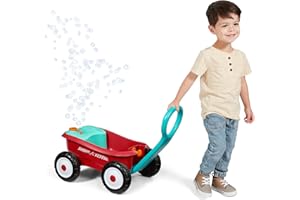 Correpasillos Radio Flyer Bubble Buddy, máquina de Burbujas para niños, correpasillos Rojo para bebé con Ruedas para niños de 1 a 4 años