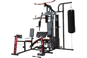 BodyTrain Advanced 3 Station Home Multi Gym With Punch Bag and 60kg Weight Stack