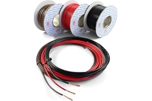 AUTOWIRING 50 AMP Rated 6mm² Single Core Stranded Copper Cable 12v 24v Thin Wall Wire (10M 20M 30M 100M) (Red, 5 Metre Coil)