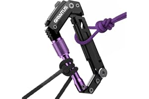 GIRIAITUS Regalos Hombre Mosqueton Llavero 8en1 Multiherramienta Herramienta Multiusos Kit Supervivencia Regalo dia del Padre con Abridor de Botellas Regla Sierra Destornillador