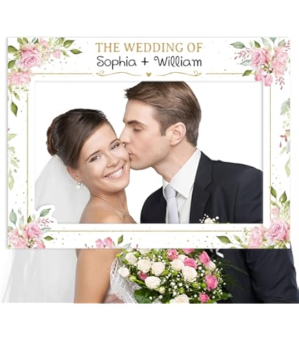 52 Props Per Foto Booth Matrimonio - Kit Decorazioni Con Cornice