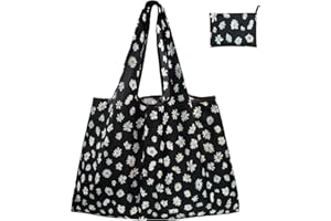 FenFang Bolsa de la Compra Plegable Grande, Bolsa de la Compra Reutilizable, Shopping Bag Tela, Bolsas de Compra Supermercado, Estable, Lavable, Resistente, Ecológica, 56 X 67 cm