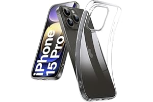 DOSMUNG Etui do iPhone 15 Pro(6,1"), Smukły Silikonowe Etui Case Odporne na Zarysowania, Miękkie dopasowanie, Przezroczysty