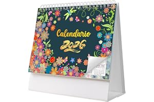 AEYAKA Calendario da Tavolo 2026 Calendario Settembre 2025 a Dicembre 2026, 20 x 20.5 cm, Italiano C08