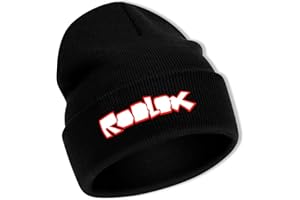 PQKL-party Roblx Strickmütze, Winter Beanie Mützen Roblx Mütze Weiche Strickmütze Skimütze, Schlappmütze, Warm Halten Wollmütze Cap für Teenager Fan Gamer Geschenke