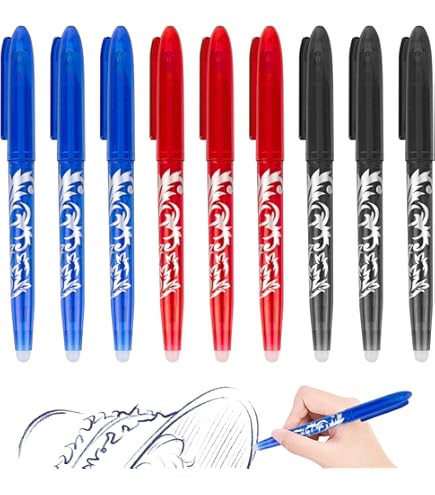 Masinca Lot De 6 Stylos à Bille Effaçables - 05 Mm - Encre