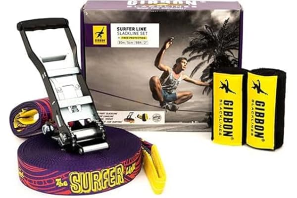 Gibbon Slacklines Surfer Line Kit de Slackline Violet M