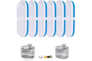 HAPUP Cat Water Fountain Battery Operated Filters 2.2L Cat Fountain Filters Pet Fountain Replacement Filter Oval with Quadruple Filtration System