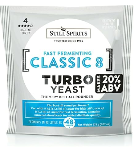 Alcotec Rum Turbo Yeast | Brewers Yeast Powder | Wine Yeast for Wine Making | Dry Yeast | Nutritional Yeast | (Pack of 6