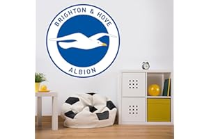 Beautiful Game Official Brighton & Hove Albion Football Club Crest Wall Sticker Mural Decal Vinyl Art Print (60cm Height)