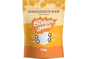 ‎BIRKENGOLD Birkengold Birch Sugar Xylitol 1 kg Bag | 100% Xylitol from Finland | Made from Birch and Beech Bark | Vegan | 40% Less Calories Than Sugar | Gluten Free | Tooth-Friendly