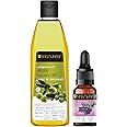 Soulflower Olive Oil & Lavender Essential Oil for Hair Growth, Hair Fall Control, Hydrating & Moisturising Face & Skin | 100% Pure, Natural, Organic, Ecocert Certified| Pack of 2, 240ml