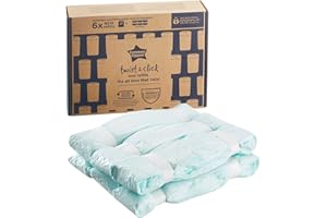 Tommee Tippee Twist & Click Nappy Bin Refills, Pack of 6, Multilayer, Antibacterial* Film, Designed to Slot into Your Existing Twist & Click Nappy Bin Cassette