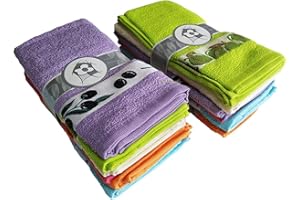 Energy Colors Textil Hogar - Original - Paños de Cocina Rizo Extra Absorbentes Gran Tamaño 50 x 50 cm (Capress Algodón, 6)