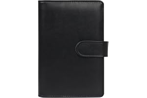 ‎SKYCASE Skycase A6 Binder,6 Löcher Loseblatt Binder,A6 PU Leder Budget Binder,Loseblatt Notizbuch,Ringbuchordner Ringbinder Planer A6 Ordner Portfolio,Ringbuch DIN A6,Notebook Cover für A6 Füllpapier,Schwarz