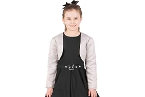 BlackButterfly Kids Satin Long Sleeve Bolero Childrens Girls Shrug