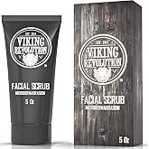 Viking Revolution Microdermabrasion Men's Facial Scrub &ndash; Facial Cleanser, Deep Cleansing, Remove Blackheads, Acne &ndash; Male Faci