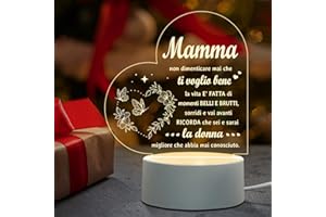 Niyewsor Regalo Natale Mamma, Regalo per Mamma Compleanno, Luce Notturna Regali per Mamma, Idee Regalo Mamma, Regali Natale per Mamma da Figlia Figlio