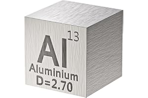 GALLANT METALS Aluminum Cube - Metal Element Cubes - Laser Engraved Density Cube set for a Periodic Table of Elements Collection - (Aluminum, 10mm)