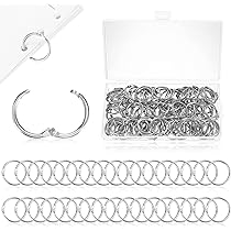 Weddecor Anelli A Scatto Metallici Per Rilegatura, 20 Mm Diametro Interno, Finitura Argento Lucido, 2 Mm Spessore, Per Album, Portachiavi E Progetti Fai Da Te, Confezione Multipla