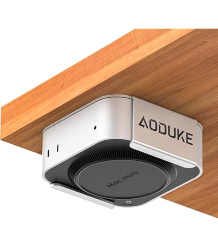 Support Pour Mac Mini M4/M4 Pro - Montage Sous évier, Mur Ou Bureau - Acier Carbone Ventilé