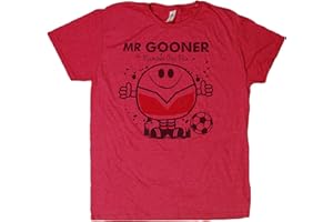 Bomblighters Mr Arsenal T Shirt Gift for Gooner Football Soccer Fan Red