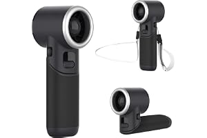MERTTURM Mini Handhållen Portabel Fläkt [11H Standby], Uppfällbar Turbofläkt med 5 Hastigheter, Batterinivådisplay, Personlig