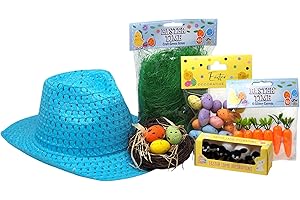 BWG Boys Make Your Own Easter Bonnet Cowboy Hat Complete Decoration Kit w/Nest