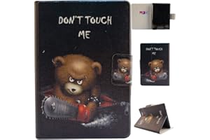 LMFULM® Case for Amazon Kindle Paperwhite (6.0 Inch) (Fits All 2012 to 2017 Versions) PU Leather Ultra Thin Hard Case Magnetic Case Mad Bear Pattern Stand Case for Kindle Paperwhite