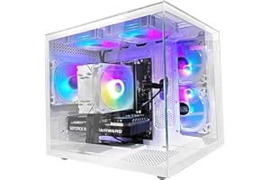 suevery Gaming PC Core i5-12400F (6 Kerne 12 Threads, bis 4,4 GHz) Desktop Computer Tower RTX 3050 6GB | 32GB RAM | 1TB NVMe SSD | WLAN | Win 11 | Prebuilt Gamer PC (Weiß)