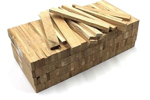 ‎VMG-STORE VmG-Store 80x Holzleiste 22x8x160mm Eiche Rustikal lose Bastelklötzchen zum Basteln Bastelstäbe (Eiche Rustikal 22x8mm)