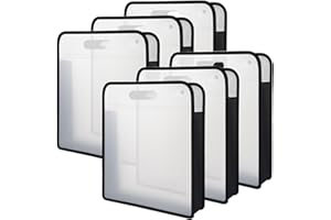 Wobekuy 6 StüCk Sammelalbum-Papieraufbewahrung, Papieraufbewahrungs-Organizer, Transparentes Sammelalbum für 12 X 12 Papier, Sammelalbum, Fotos, Basteln, Schwarz