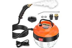 HOMBASING Steam Cleaner Handheld, 2500W High-Pressure 6 Speeds Steam Cleaners for Cleaning, Portable Steam Cleaners for Home Use, Clean Steamer for Upholstery Kitchen Bathroom Grout Tile Car Detailing