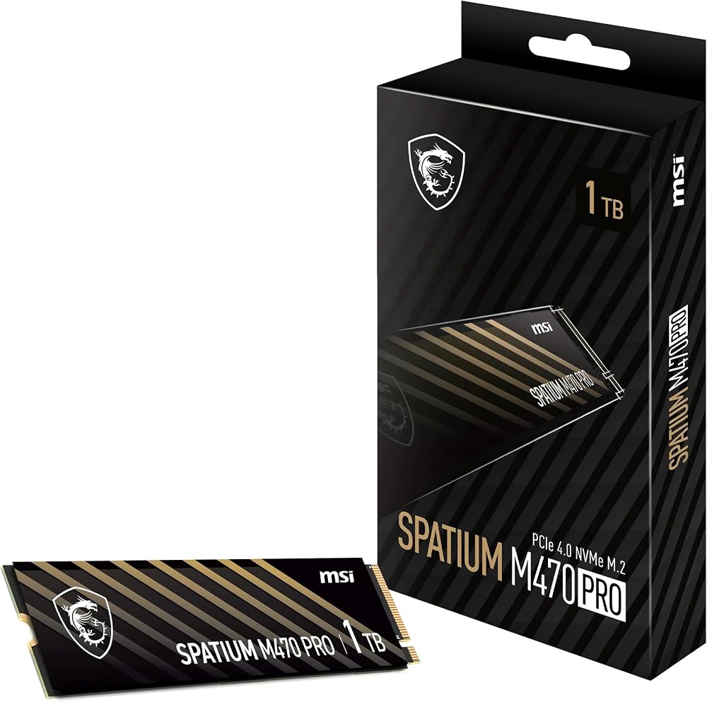 MSI SSD SPATIUM M470 PRO PCIE 4.0 NVME M.2 1TB R:6000 W:4500