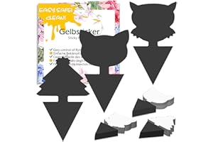 Blooven Gelbsticker Schwarz Trauermücken Bekämpfen 30 Stück, Gelbtafeln für die Zimmerpflanzen Schädlingsbekämpfung (30 Stück Schwarz)
