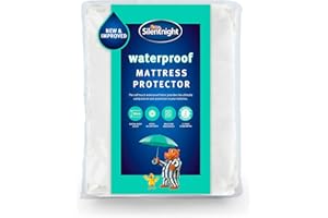 Silentnight Nowy wodoodporny ochraniacz na materac - luksusowa super miękka podkładka chroni łóżko przed rozlaniem - hipoalergiczne ochraniacze można prać w pralce