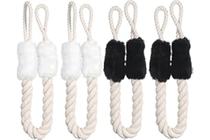 Kinsinder 4 Stück Türkordel Klemmschutz Türkordeln Türkordeln Türstopper Türkordeln Kinder Sicherheit Fingerschutz,kein Zuknallen der Tür mehr (Schwarz+Weiß)